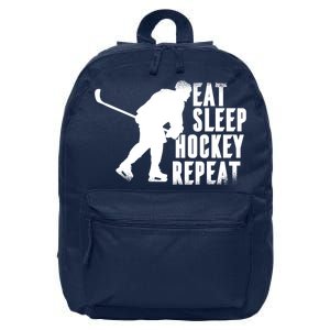 Eat Sleep Hockey Repeat 16 in Basic Backpack