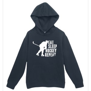 Eat Sleep Hockey Repeat Urban Pullover Hoodie