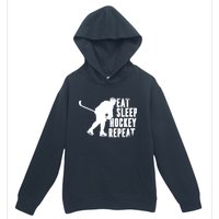 Eat Sleep Hockey Repeat Urban Pullover Hoodie