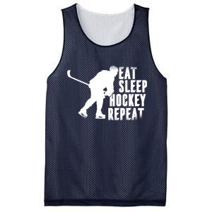 Eat Sleep Hockey Repeat Mesh Reversible Basketball Jersey Tank