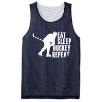 Eat Sleep Hockey Repeat Mesh Reversible Basketball Jersey Tank