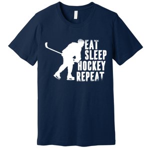 Eat Sleep Hockey Repeat Premium T-Shirt