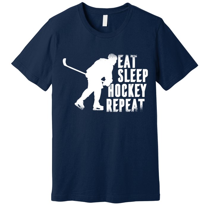 Eat Sleep Hockey Repeat Premium T-Shirt