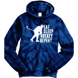 Eat Sleep Hockey Repeat Tie Dye Hoodie