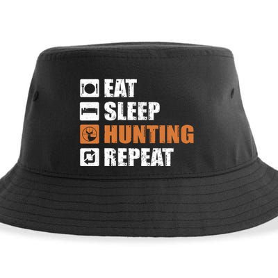 Eat Sleep Hunt Repeat Sustainable Bucket Hat