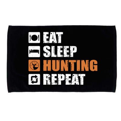 Eat Sleep Hunt Repeat Microfiber Hand Towel