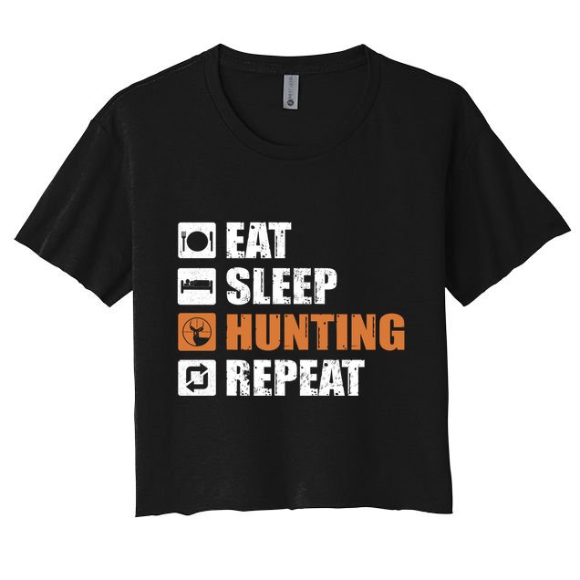Eat Sleep Hunt Repeat Crop Top