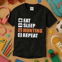 Eat Sleep Hunt Repeat Kids T-Shirt