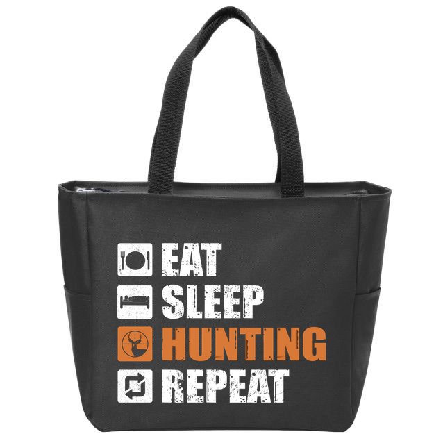 Eat Sleep Hunt Repeat Zip Tote Bag