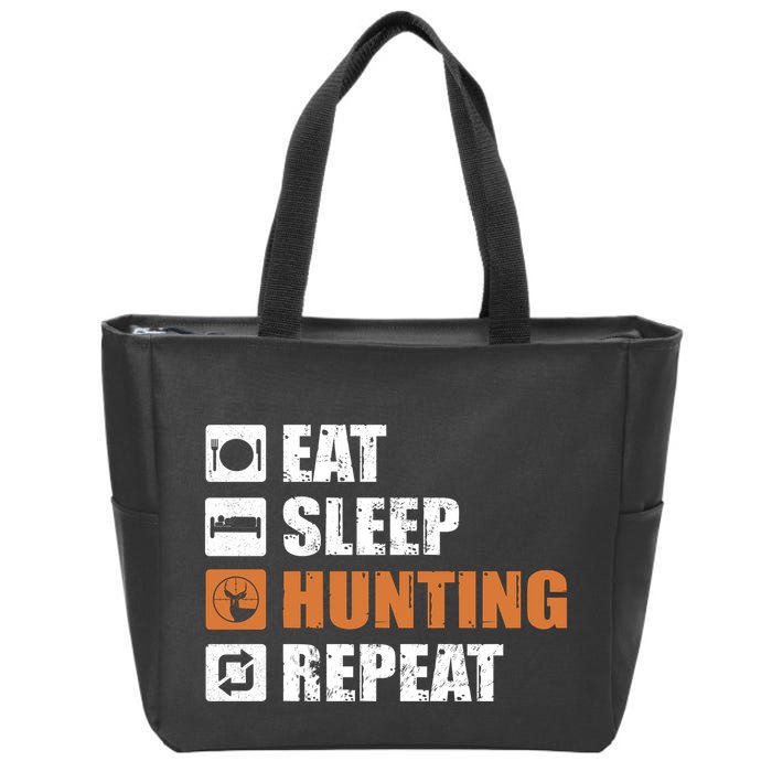 Eat Sleep Hunt Repeat Zip Tote Bag