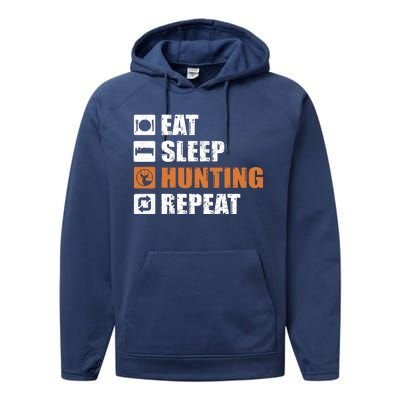 Eat Sleep Hunt Repeat Performance Fleece Hoodie