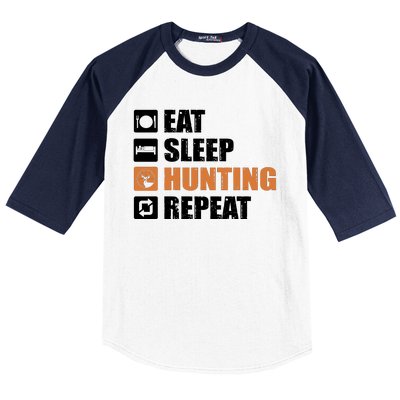 Eat Sleep Hunt Repeat Baseball Sleeve Shirt