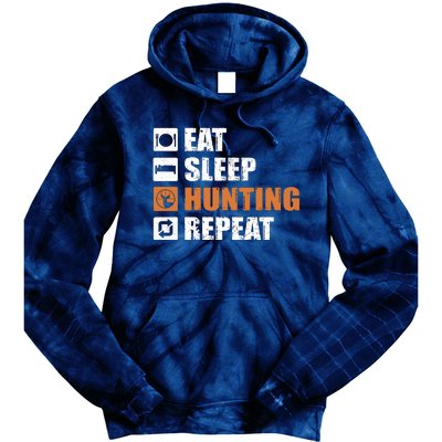 Eat Sleep Hunt Repeat Tie Dye Hoodie