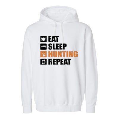 Eat Sleep Hunt Repeat Garment-Dyed Fleece Hoodie