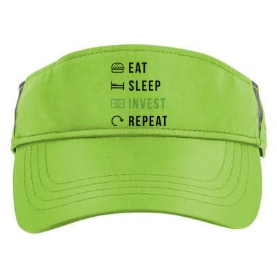 Eat Sleep Invest Repeat Adult Drive Performance Visor