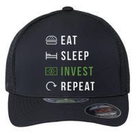 Eat Sleep Invest Repeat Flexfit Unipanel Trucker Cap