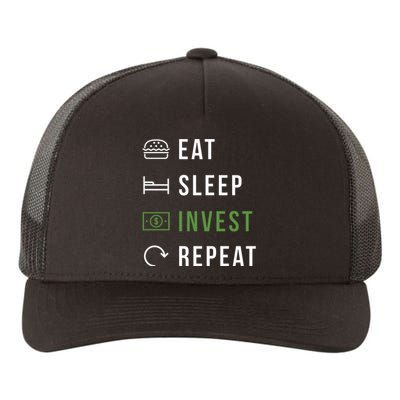 Eat Sleep Invest Repeat Yupoong Adult 5-Panel Trucker Hat