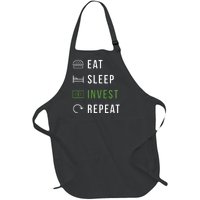 Eat Sleep Invest Repeat Full-Length Apron With Pockets