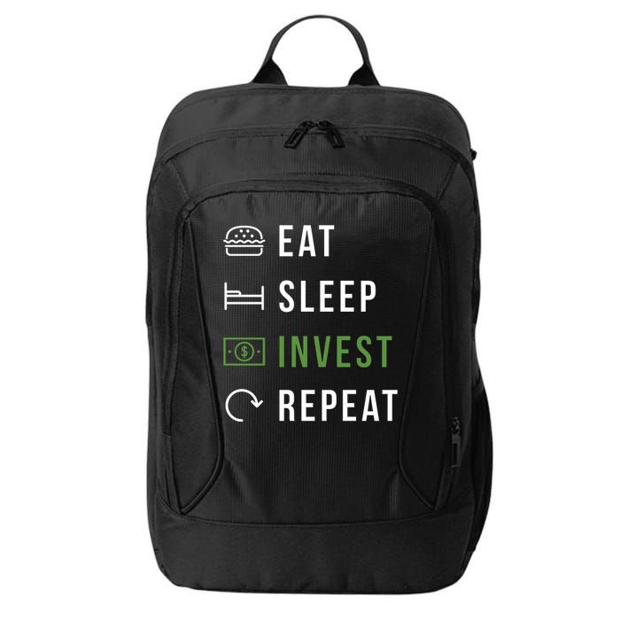 Eat Sleep Invest Repeat City Backpack