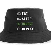 Eat Sleep Invest Repeat Sustainable Bucket Hat