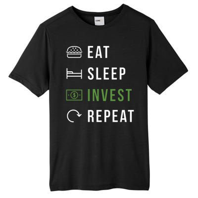 Eat Sleep Invest Repeat Tall Fusion ChromaSoft Performance T-Shirt