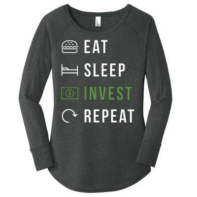 Eat Sleep Invest Repeat Women's Perfect Tri Tunic Long Sleeve Shirt