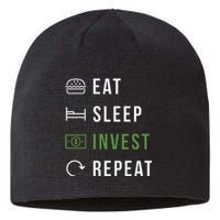 Eat Sleep Invest Repeat Sustainable Beanie