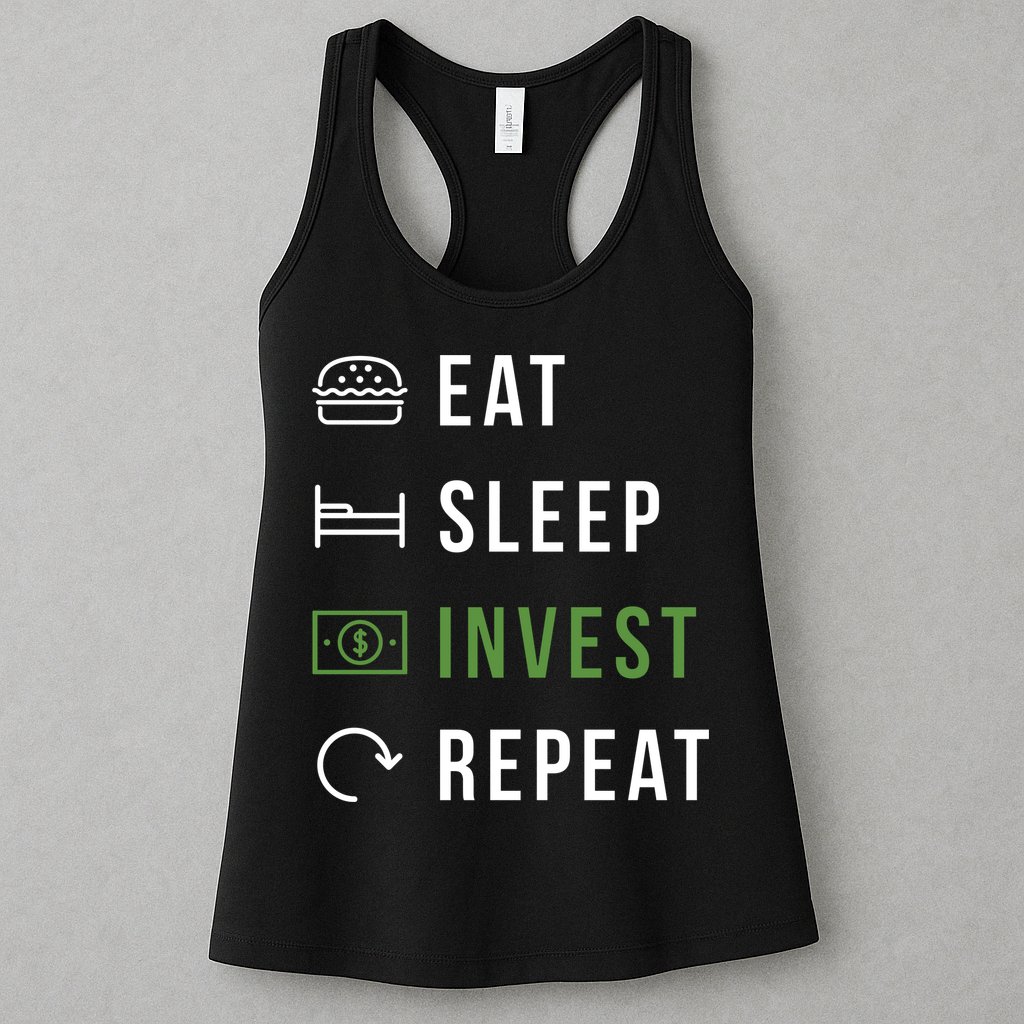 Eat Sleep Invest Repeat Womens Tank Top