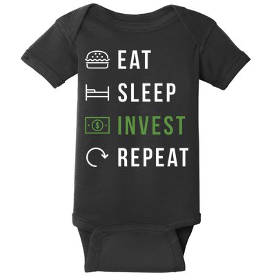 Eat Sleep Invest Repeat Baby Bodysuit