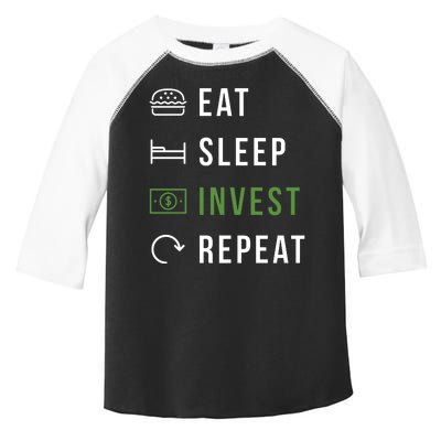 Eat Sleep Invest Repeat Toddler Fine Jersey T-Shirt