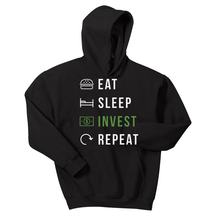 Eat Sleep Invest Repeat Kids Hoodie