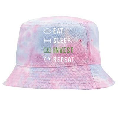 Eat Sleep Invest Repeat Tie-Dyed Bucket Hat