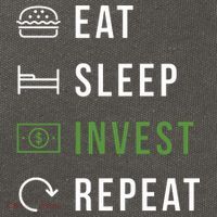 Eat Sleep Invest Repeat Cotton Canvas Backpack