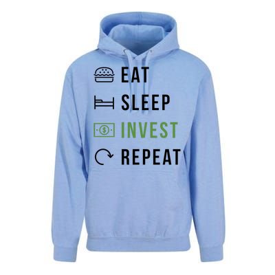 Eat Sleep Invest Repeat Unisex Surf Hoodie