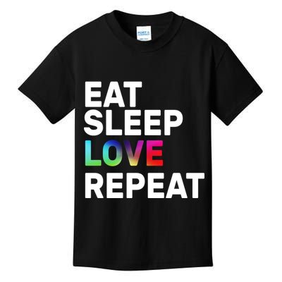Eat Sleep Love Repeat Kids T-Shirt