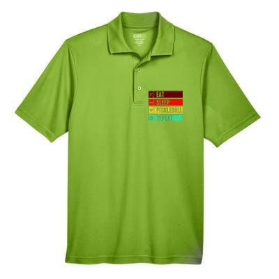 Eat Sleep Pickleball Repeat Men's Origin Performance Piqué Polo