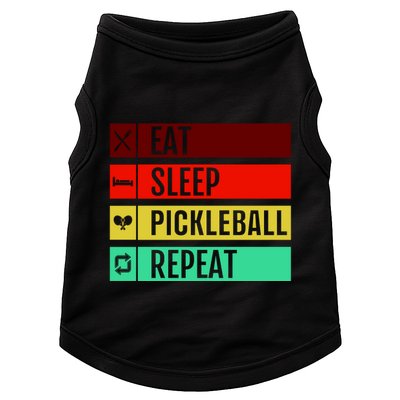 Eat Sleep Pickleball Repeat Doggie Tank