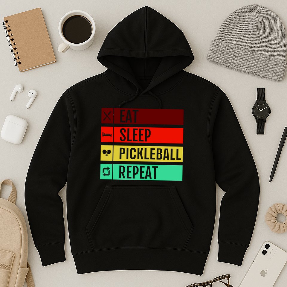 Eat Sleep Pickleball Repeat Hoodie