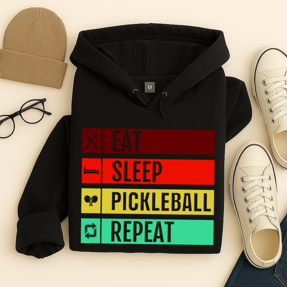 Eat Sleep Pickleball Repeat Hoodie