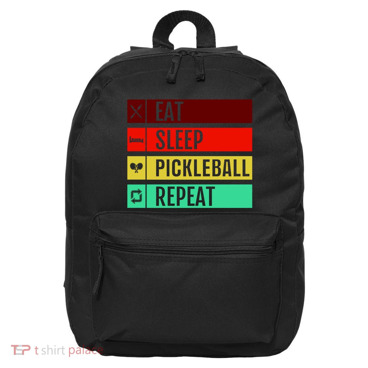 Eat Sleep Pickleball Repeat 16 in Basic Backpack