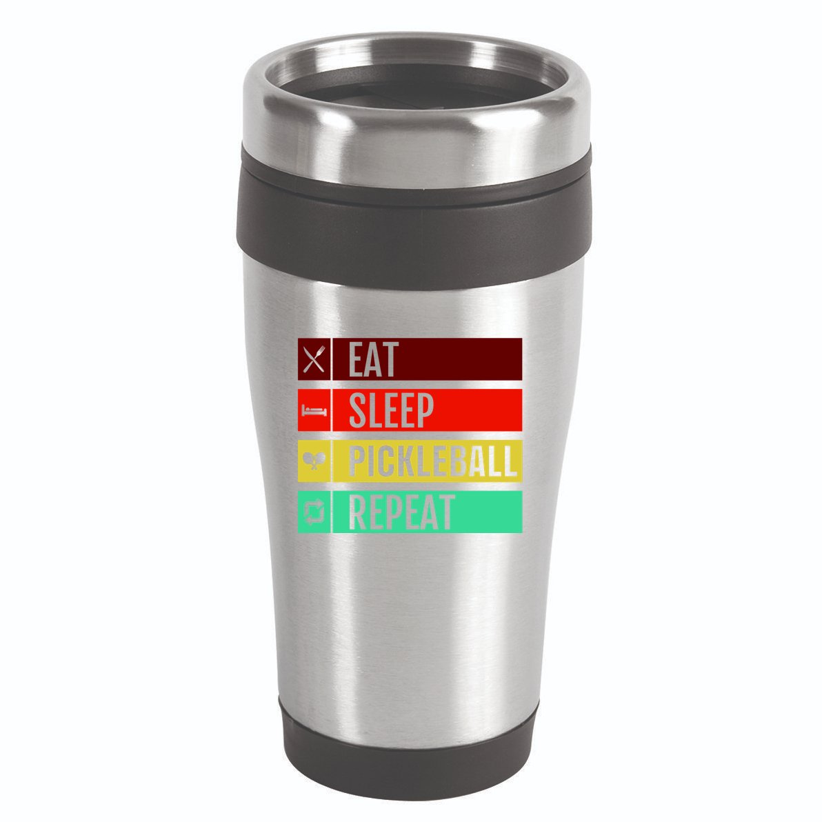 Eat Sleep Pickleball Repeat 16oz Travel Tumbler