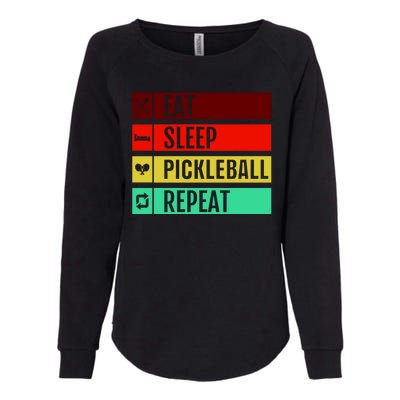 Eat Sleep Pickleball Repeat Womens California Wash Sweatshirt