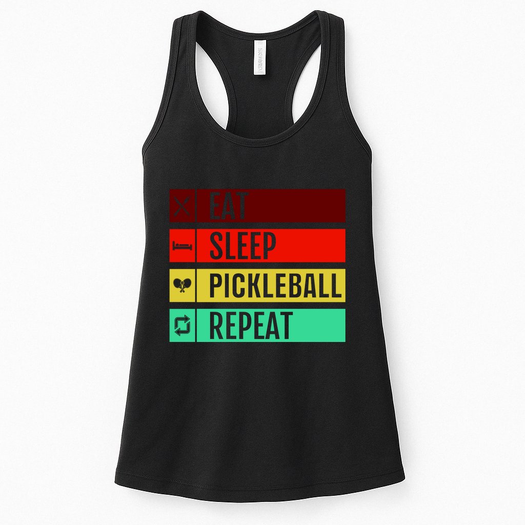 Eat Sleep Pickleball Repeat Womens Tank Top