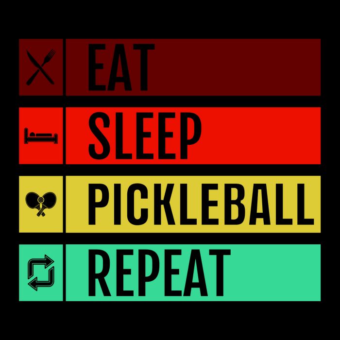Eat Sleep Pickleball Repeat Women's Crop Top Tee