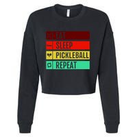 Eat Sleep Pickleball Repeat Cropped Pullover Crew