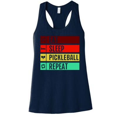 Eat Sleep Pickleball Repeat Women's Racerback Tank