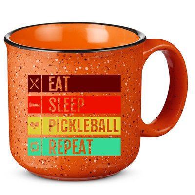 Eat Sleep Pickleball Repeat 15oz Campfire Ceramic Mug