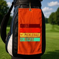 Eat Sleep Pickleball Repeat Golf Towel
