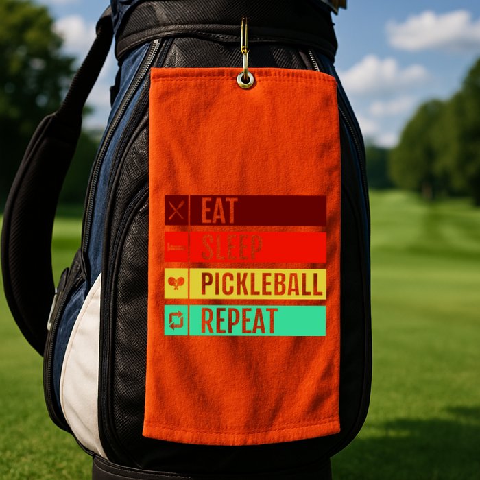 Eat Sleep Pickleball Repeat Golf Towel
