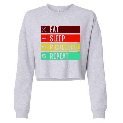 Eat Sleep Pickleball Repeat Cropped Pullover Crew